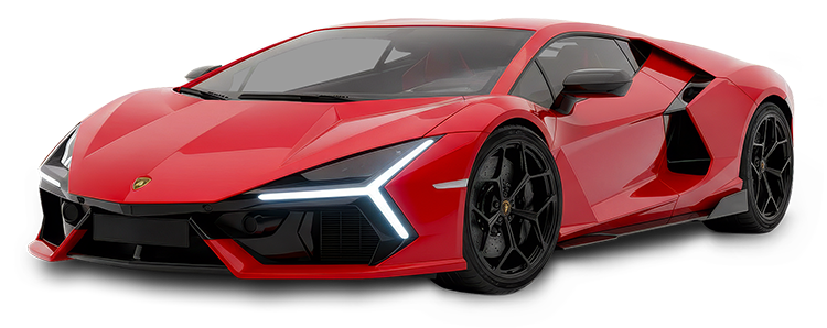 Red sports car on a white background