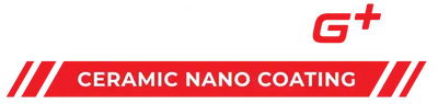 Red banner with 'Ceramic Nano Coating' text and a logo on a white background
